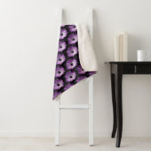 Paarse Daisy Flower Sherpa Blanket Deken (In situ)
