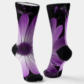 Paarse Daisy Flower Sokken (Gebogen)