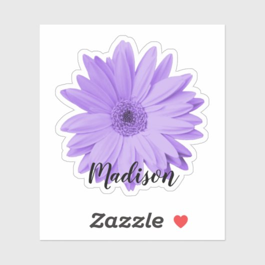 Paarse Daisy Flower Sticker (Vel)