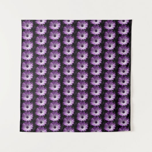 Paarse Daisy Flower Tapestry Wandkleed (Voorkant (horizontaal))