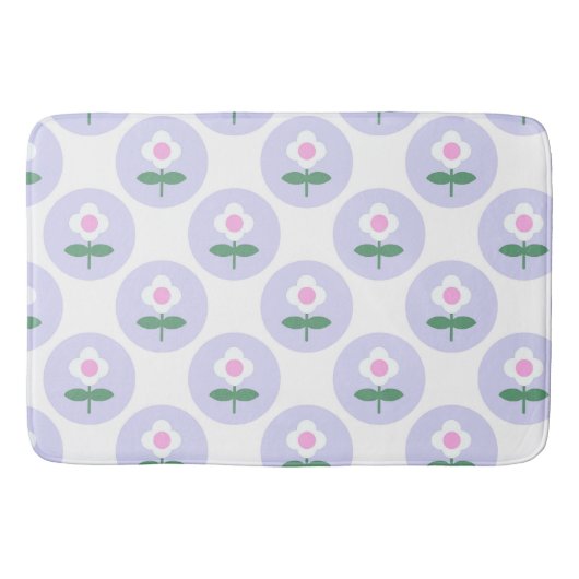 Paarse Daisy Flower Teen Kinder Slaapkamer Schatti Badmat (Voorkant)