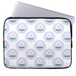 Paarse Daisy Flower Teen Kinder Slaapkamer Schatti Laptop Sleeve