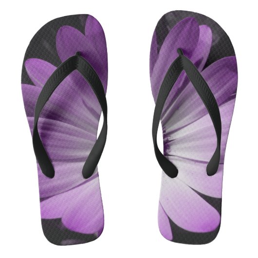 Paarse Daisy Flower Teenslippers (Voetbed)