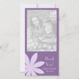 Paarse Daisy Flower Weddenschap Bedankkaart
