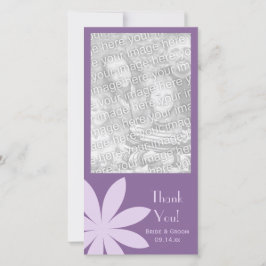 Paarse Daisy Flower Weddenschap Bedankkaart