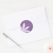 Paarse Daisy Flower Wedding Envelope Seal Ronde Sticker (Envelop)