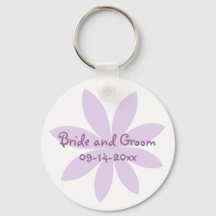 Paarse Daisy Flower Wedding Sleutelhanger