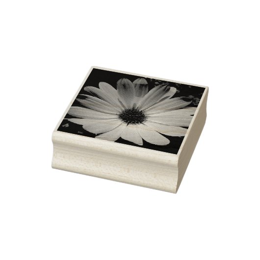 Paarse Daisy Flower Wood Art Stempel (Stempel)
