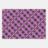 Paarse Daisy Flowers Abstract design Inpakpapier Vel (Voorkant)