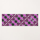 Paarse Daisy Flowers Abstract gepersonaliseerd Yogamat (Voorkant (horizontaal))