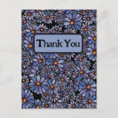 Paarse Daisy Flowers Briefkaart (Voorkant)