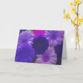 Paarse Daisy Flowers Fotonotitie of Wenskaart Kaart (Gele Bloem)