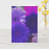 Paarse Daisy Flowers Fotonotitie of Wenskaarten Kaart (Gele Bloem)