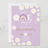 Paarse Daisy Flowers is niet mooi jarig Kaart (Voorkant)