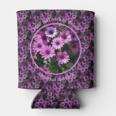 Paarse Daisy Flowers Natuur gepersonaliseerd Blikjeskoeler (Achterkant)