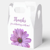 Paarse Daisy Gable Party Favor Boxes Bedankdoosjes (Geopend)