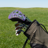 Paarse Daisy Gepersonaliseerde Golf Head Hoesje vo Golfheadcover (Insitu)
