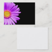 Paarse Daisy op Black Gepersonaliseerd DaisiesTemp Visitekaartje (Voorkant / Achterkant)