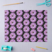Paarse Daisy over Black Tissue Paper Tissuepapier (Craft)