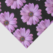 Paarse Daisy over Black Tissue Paper Tissuepapier (Detail)