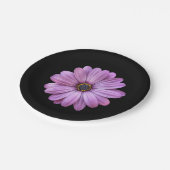 Paarse Daisy over Borden voor zwart papier Papieren Bordje (Gekanteld)