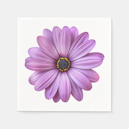 Paarse Daisy Party Paper Napkins Servet (Voorkant)