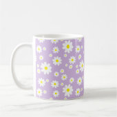 Paarse Daisy Pattern Spring Coffee Koffiemok (Links)