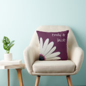 Paarse Daisy Personalized Pillow Kussen (Stoel)