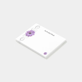 Paarse Daisy Personalized Post-it Notes