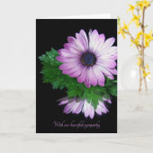 paarse daisy reflectie over spiegelsympathie kaart (Gele Bloem)