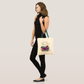 Paarse Daisy Roze Roze Roze Naam Bloemenmeisje Tote Bag (Voorkant (model))