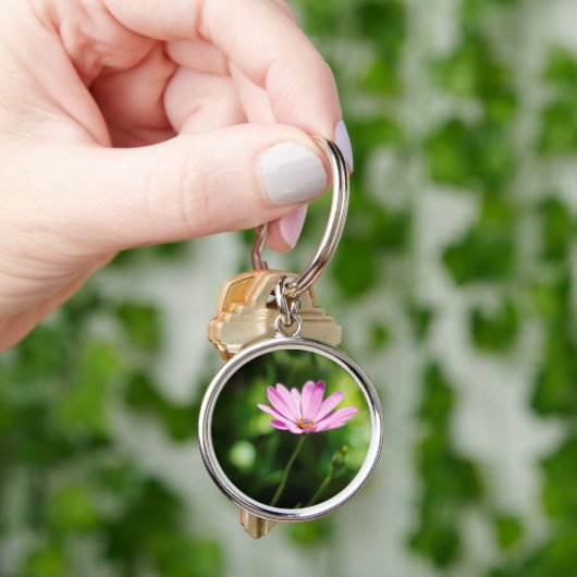 Paarse Daisy Sleutelhanger (Hand)