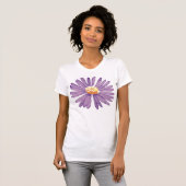 Paarse Daisy T-shirt (Voorkant volledig)