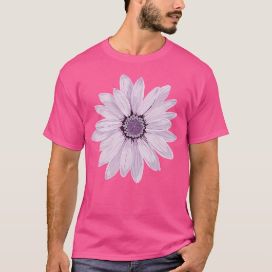 Paarse Daisy T-shirt (Voorkant)