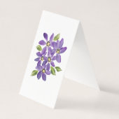 Paarse Daisy Table Kaart Visitekaartje (Achterkant)
