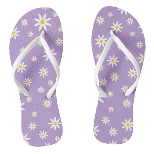 Paarse Daisy Teenslippers (Voetbed)