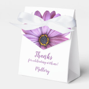 Paarse Daisy Tent Style Party Favor Boxes Bedankdoosjes
