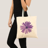 Paarse Daisy Tote Bag (Voorkant (product))
