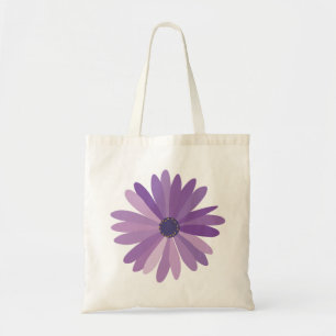 Paarse Daisy Tote Bag