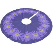 Paarse Daisy Tree Skirt Kerstboom Rok (Gekanteld)