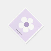 Paarse Daisy Verjaardag | Floral Party Table Servet (Hoek)