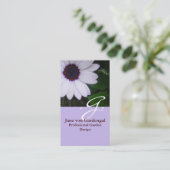 Paarse Daisy Visitekaartje (Staand voorkant)