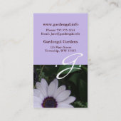 Paarse Daisy Visitekaartje (Achterkant)