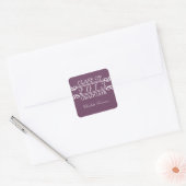Paarse  Damask 2013 Afstuderen Stickers (Envelop)