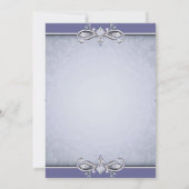 Paarse Damask 50ste verjaardag Kaart (Achterkant)