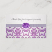 Paarse Damask, amethist afbeelding Wedding Place k Plaatskaartje (Achterkant)