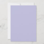 Paarse  Damask Baby shower Uitnodiging (Achterkant)