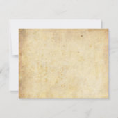 Paarse Damask Bow Wedding RSVP (Achterkant)