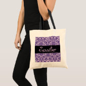 PAARSE Damask Bridesmaid Wedding Bag Tote Bag (Voorkant (product))
