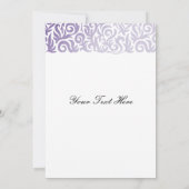 paarse damask Business Hartelijk dank Bedankkaart (Achterkant)